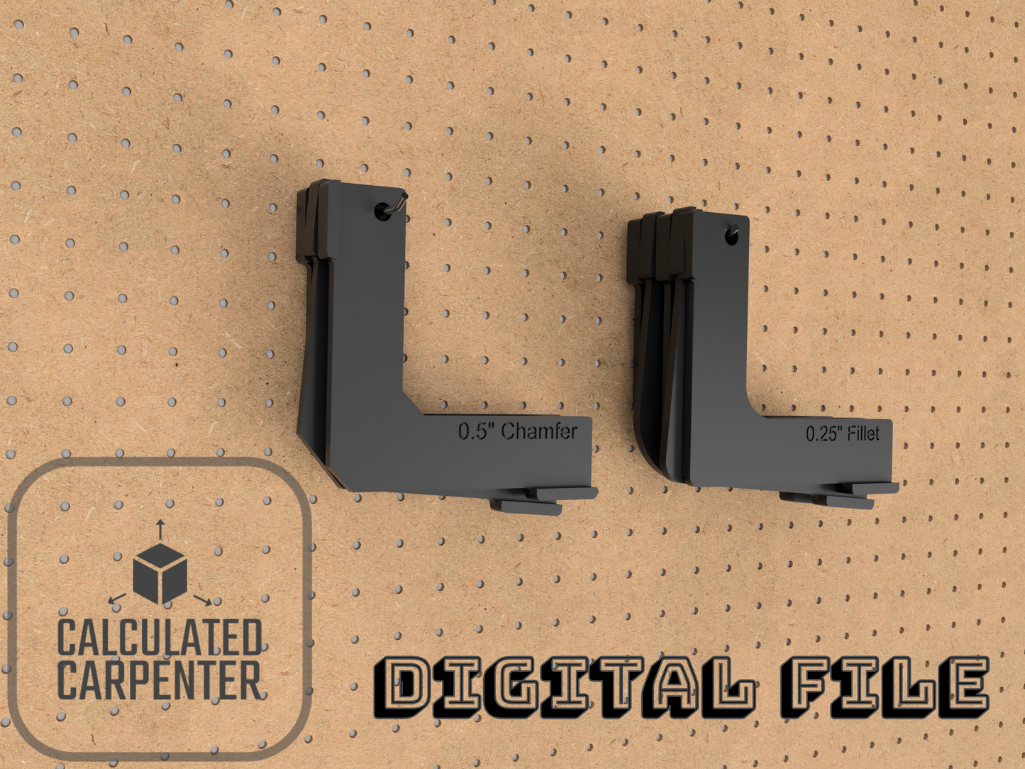 Corner Router Templates - Digital File for 3D Printing | 8 Templates: 5 Fillets & 3 Chamfers