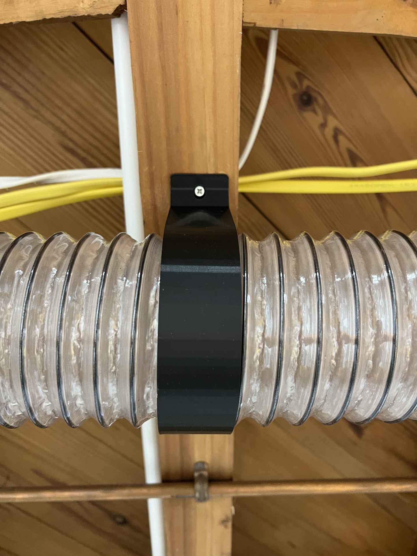 4-Inch Flexible Dust Hose Ceiling Mount 3D Printing File | Workshop Organization Solution