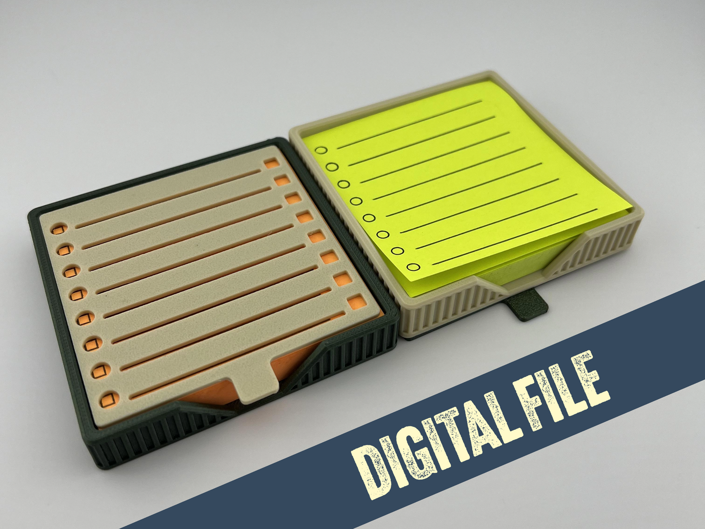 Sticky Note Holder 3D Printing File | Desk Organizer Digital Download